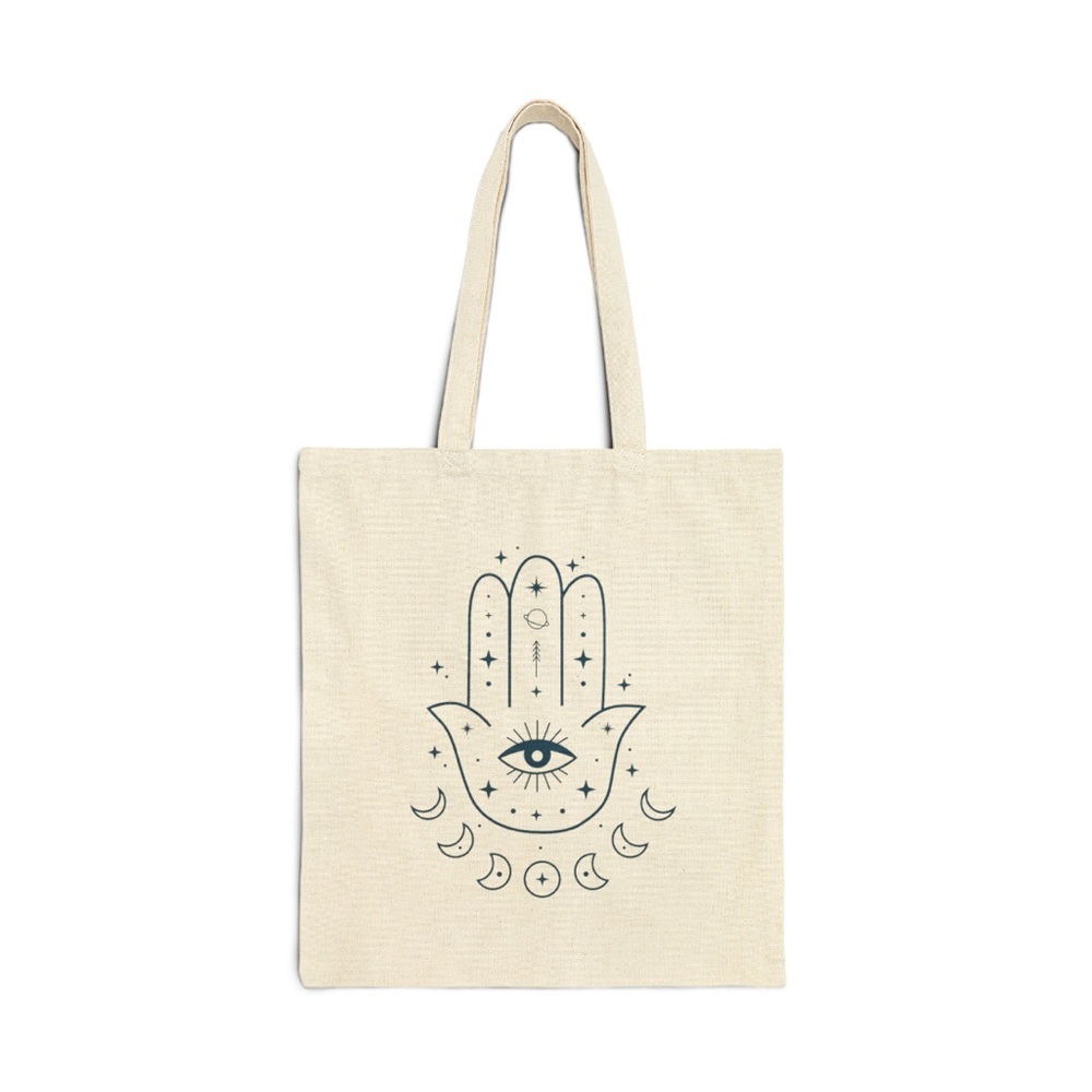 Evil Eye Canvas Tote